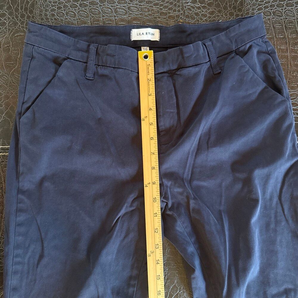 Lila Ryan The Jenalyn Bootcut Pants Womens 16 Blue Cotton Stretch - Picture 3 of 8